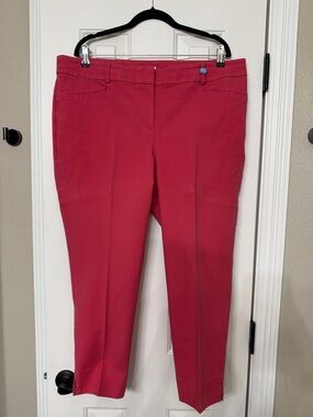 Loft Women's Pink tailored Stretch Ankle Pants
